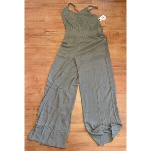 Prana Womens Wide Leg Jumpsuit Romper Pants Large Tencel Beach Coastal Summer‎
